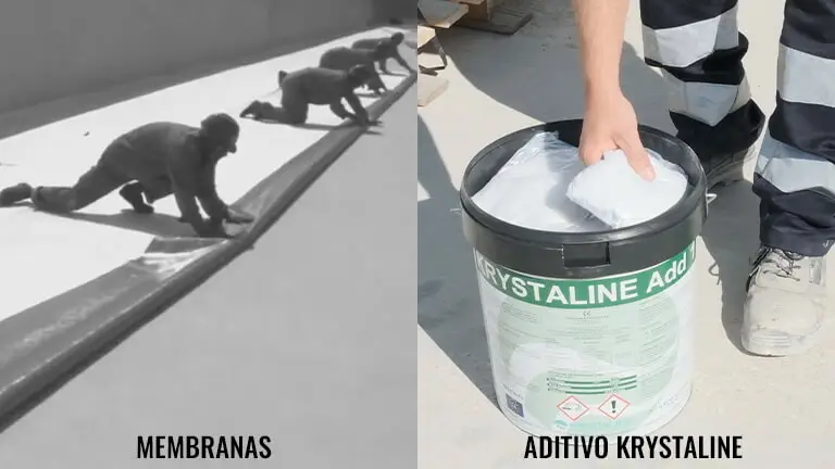 Membranas tradicionales vs. aditivos Krystaline
